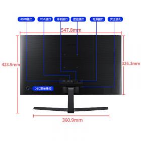 三星C24F396FH曲面显示器23.5英寸电脑显示器24液晶显示屏幕超22